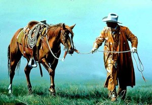 Cowboy & horse