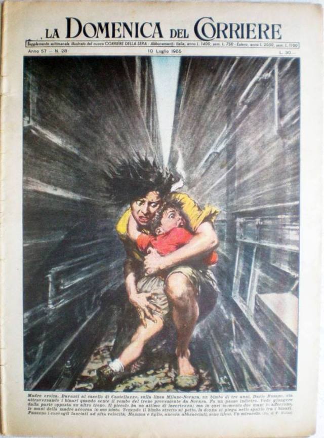 Walter Molino-between speeding trains