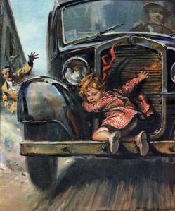 Walter Molino-child on front bumper